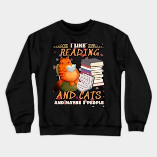 Reading cat Crewneck Sweatshirt